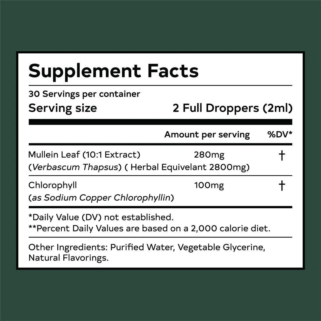 Mullein Leaf Drops - 30ml (Free Wax Gift)