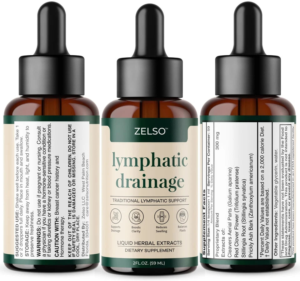 Zelso Liposomal Lymphatic Drainage Drops 2 fl oz