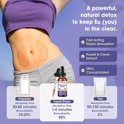 GREENPEOPLE Kidney Cleanse Detox & Repair - 27-In-1 Kidney & Liver Drops